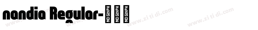nandia Regular字体转换